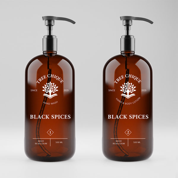 Set Hand Wash &amp; Body Lotion Black Spices