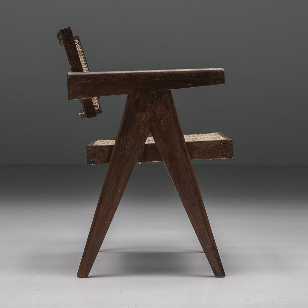 'Chaise De Bureau En Cannage' Pierre Jeanneret